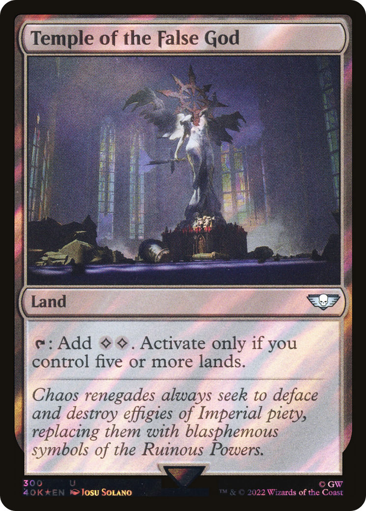 Temple of the False God (Surge Foil) (40K-300) - Warhammer 40,000 Commander Foil