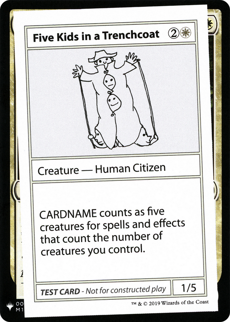 Five Kids in a Trenchcoat (CMB1-) - Mystery Booster Playtest Cards 2019