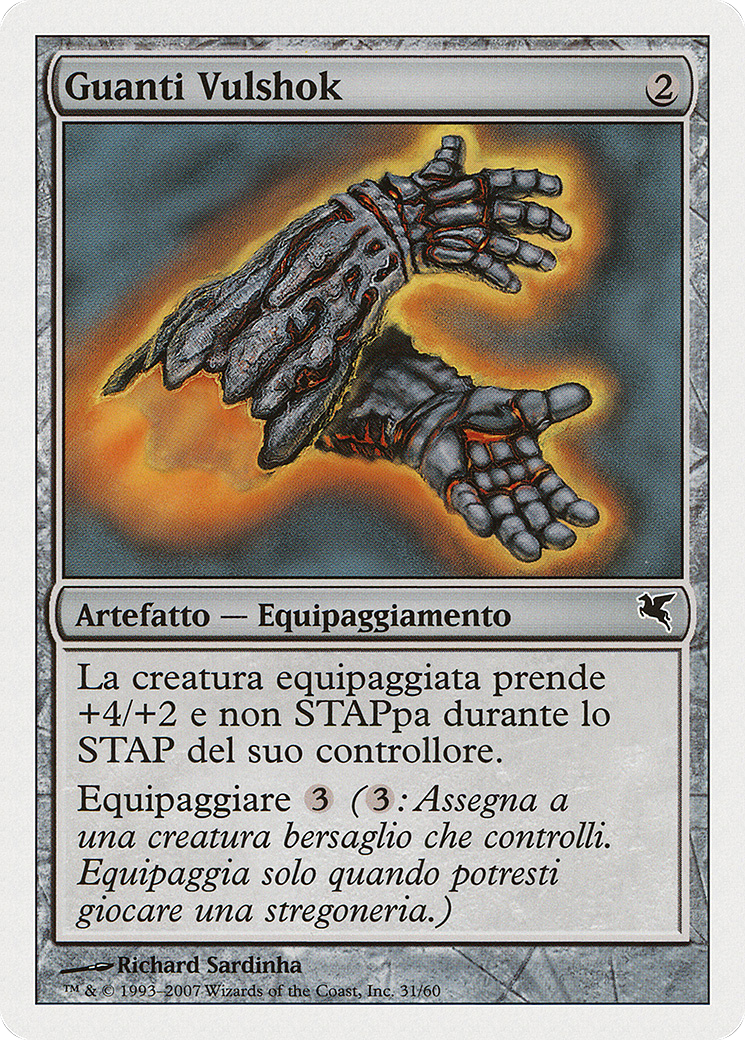 Vulshock Gauntlets (Italian) - "Guanti Vulshok" (PSAL-L31) - Salvat 2005