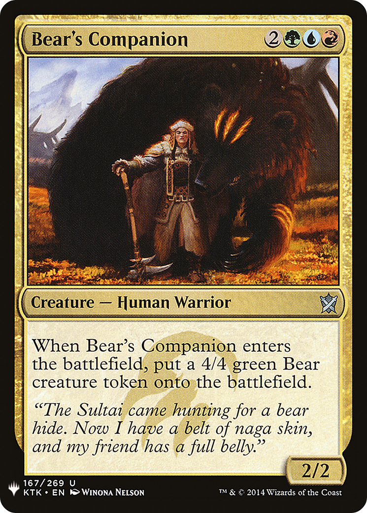 Bear's Companion (LIST-167) - The List