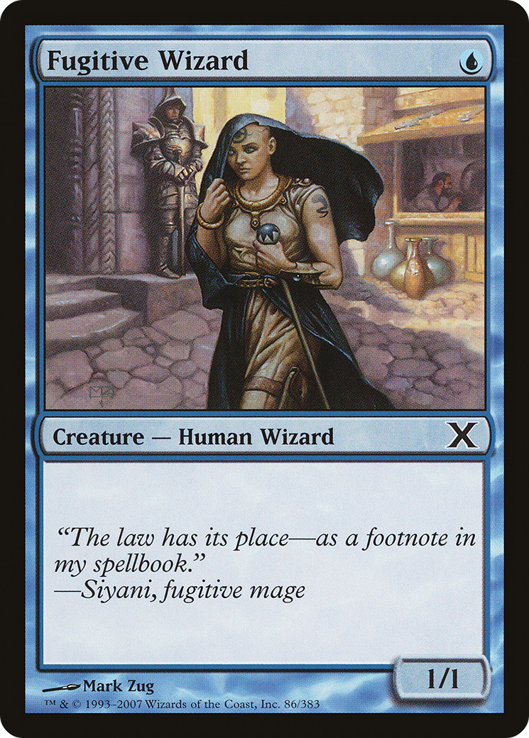 Fugitive Wizard (10E-086) - Tenth Edition Foil
