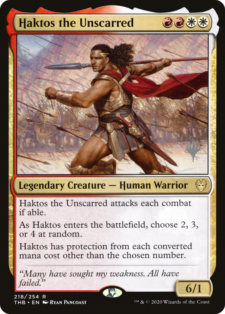 Haktos the Unscarred (PPTHB-218) - Theros Beyond Death Promos Foil