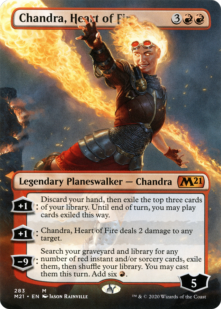 Chandra, Heart of Fire (Borderless) (M21-283) - Core Set 2021 Foil