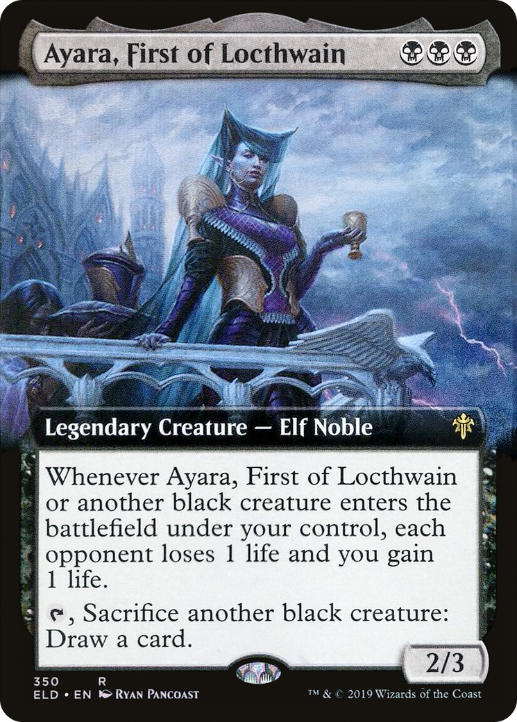 Ayara, First of Locthwain (Extended Art) (ELD-350) - Throne of Eldraine: (Extended Art)
