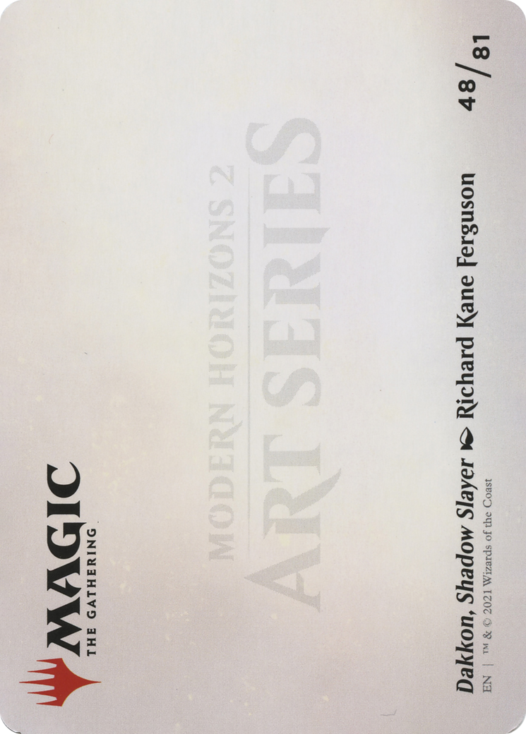 Dakkon, Shadow Slayer // Dakkon, Shadow Slayer (AMH2-048) - Modern Horizons 2 Art Series (Borderless) Foil