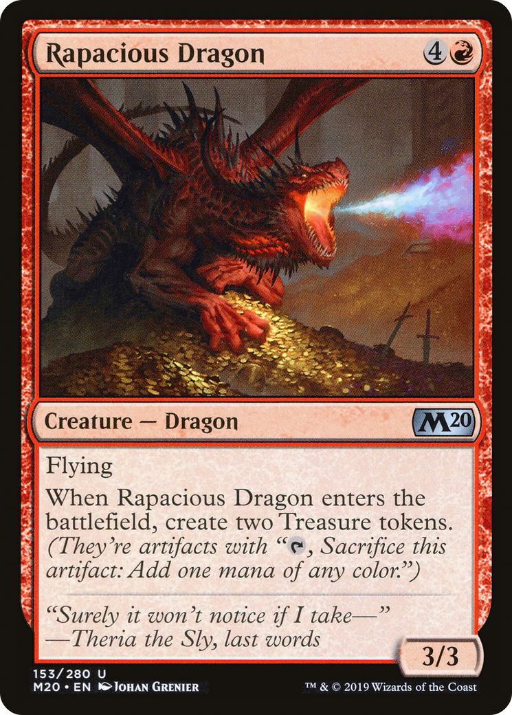 Rapacious Dragon (M20-153) - Core Set 2020 Foil