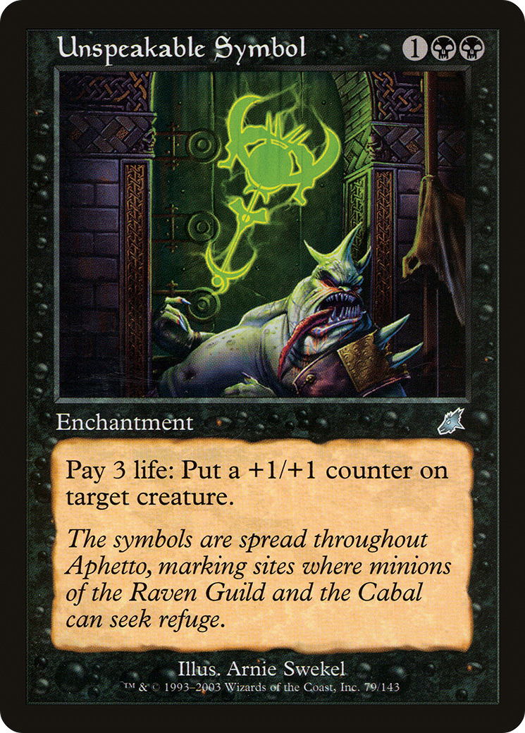 Unspeakable Symbol (SCG-079) - Scourge
