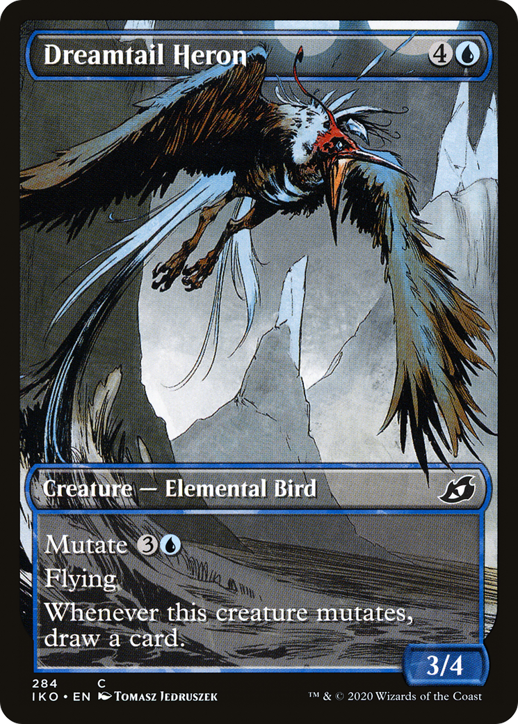 Dreamtail Heron (Showcase) (IKO-284) - Ikoria: Lair of Behemoths: (Showcase)