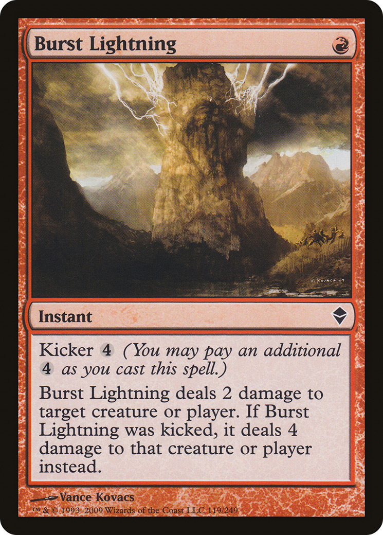 Burst Lightning (ZEN-119) - Zendikar Foil