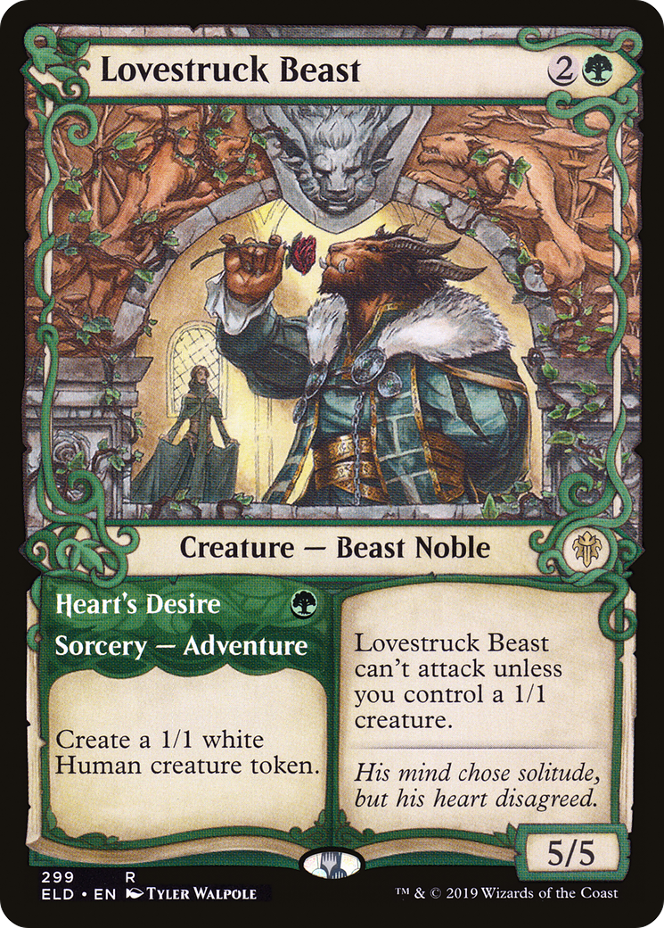 Lovestruck Beast (Showcase) (ELD-299) - Throne of Eldraine: (Showcase)