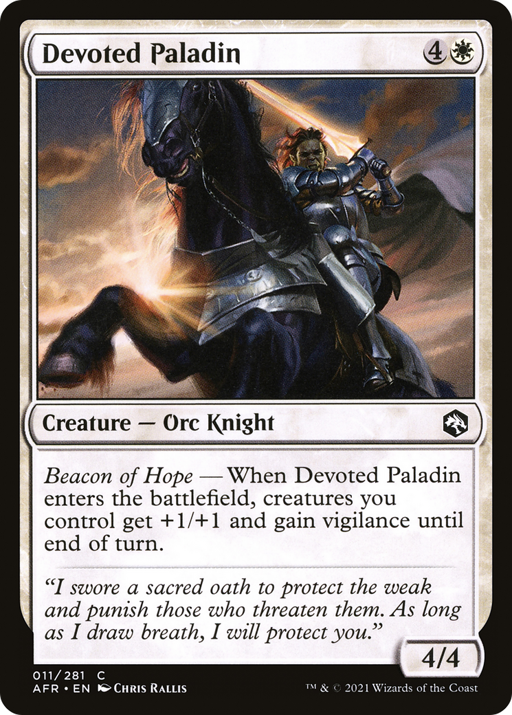 Devoted Paladin (AFR-011) - Adventures in the Forgotten Realms Foil