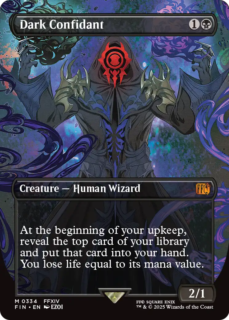 Dark Confidant (Borderless) (FIN-334) - FINAL FANTASY Foil