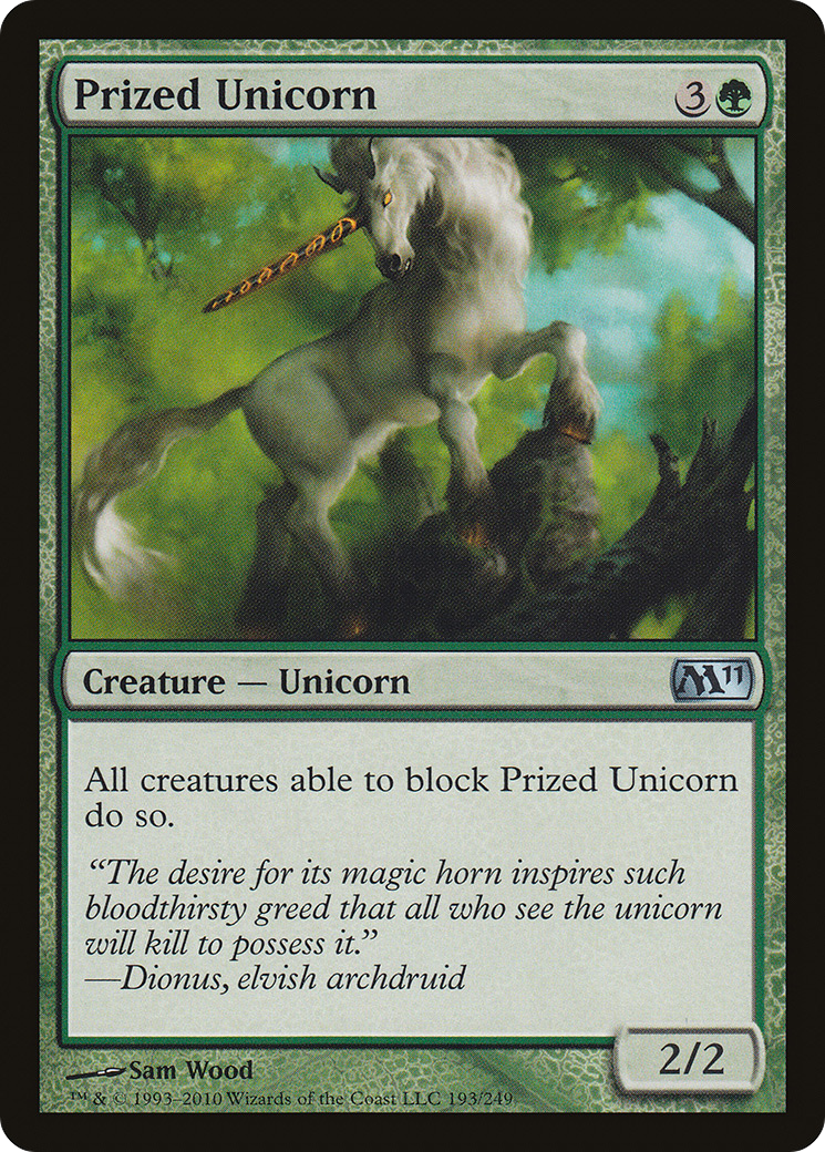 Prized Unicorn (M11-193) - Magic 2011 Foil