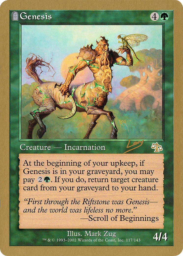 Genesis - 2002 Raphael Levy (JUD) (WCD-) - World Championship Decks 2002: (tombstone)