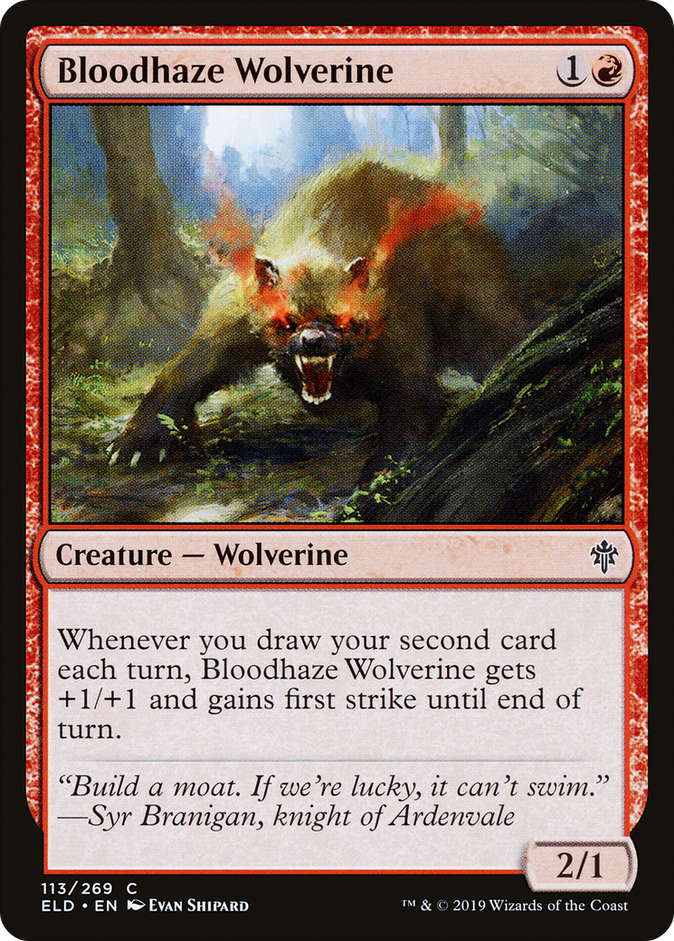 Bloodhaze Wolverine (ELD-113) - Throne of Eldraine