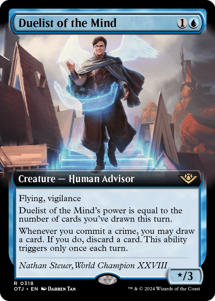 Duelist of the Mind (Extended Art) (OTJ-318) - Outlaws of Thunder Junction: (Extended Art) Foil