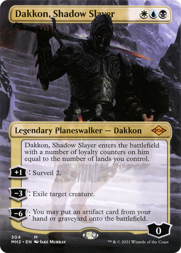 Dakkon, Shadow Slayer (Borderless) (MH2-304) - Modern Horizons 2 Foil