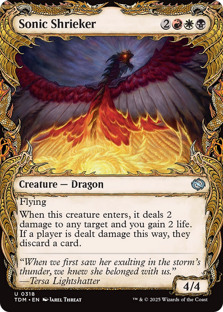 Sonic Shrieker (Showcase) (TDM-318) - Tarkir: Dragonstorm: (Showcase) Foil