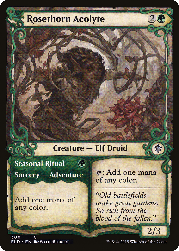 Rosethorn Acolyte (Showcase) (ELD-300) - Throne of Eldraine: (Showcase) Foil