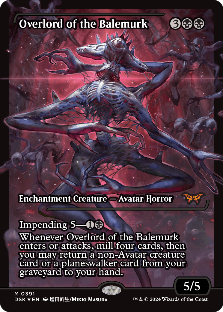 Overlord of the Balemurk (Showcase) (DSK-391) - Duskmourn: House of Horror: (Showcase) Foil