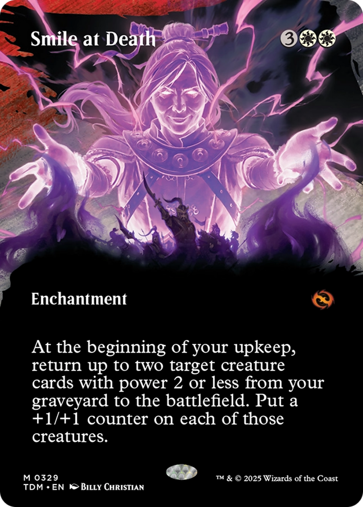 Smile at Death (Borderless) (TDM-329) - Tarkir: Dragonstorm: (Showcase, enchantment) Foil