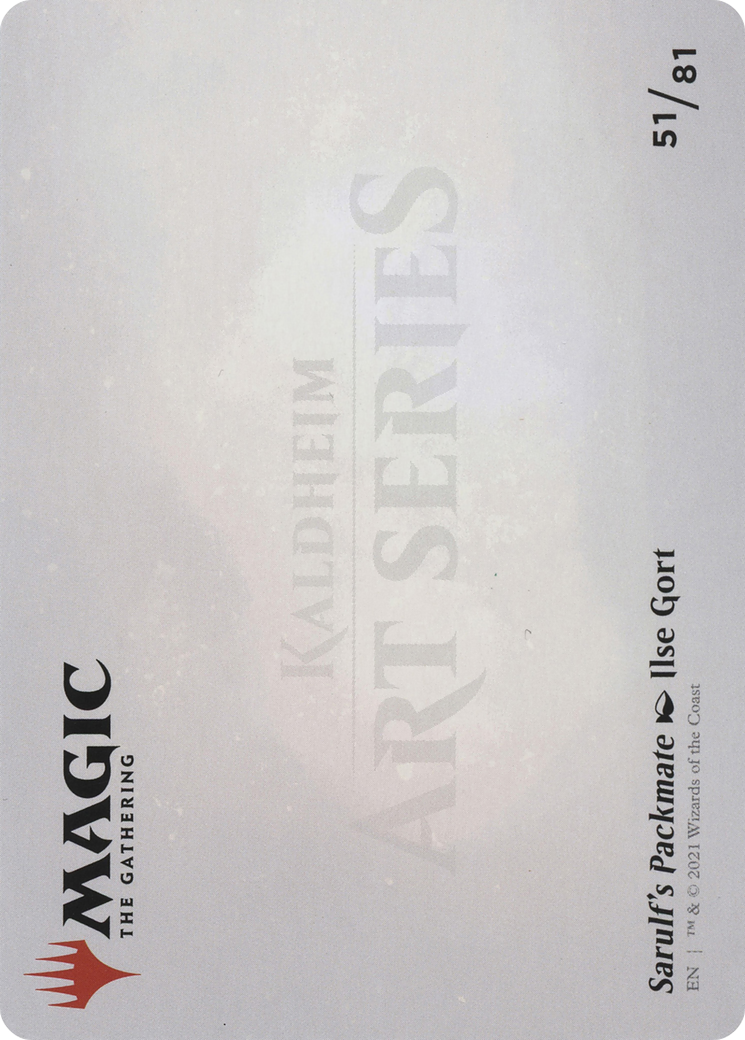 Sarulf's Packmate // Sarulf's Packmate (ASKHM-051) - Art Series: Kaldheim (Borderless) Foil