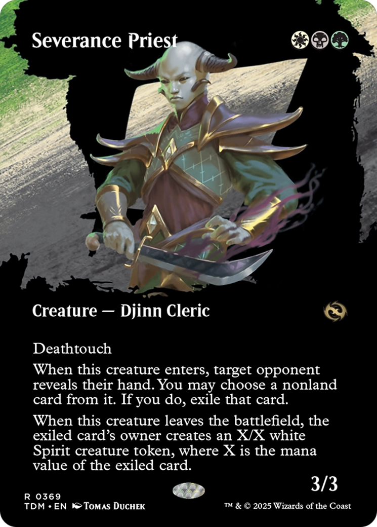 Severance Priest (Borderless) (TDM-369) - Tarkir: Dragonstorm: (Showcase)