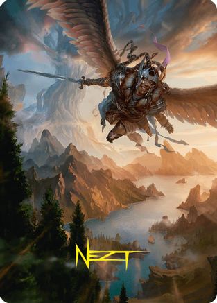 Youthful Valkyrie Art Card (28/54) (Gold-Stamped Signature) (ASFDN-028) - Art Series: Foundations