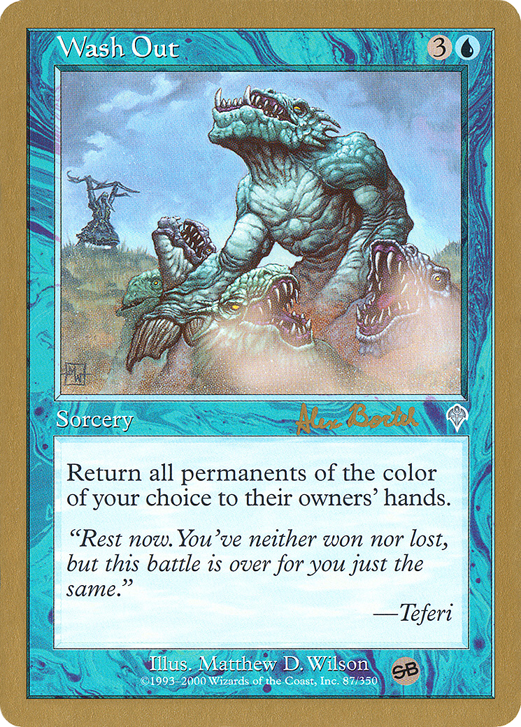Wash Out - 2001 Alex Borteh (INV) (SB) (WCD-AB87BSB) - World Championship Decks 2001