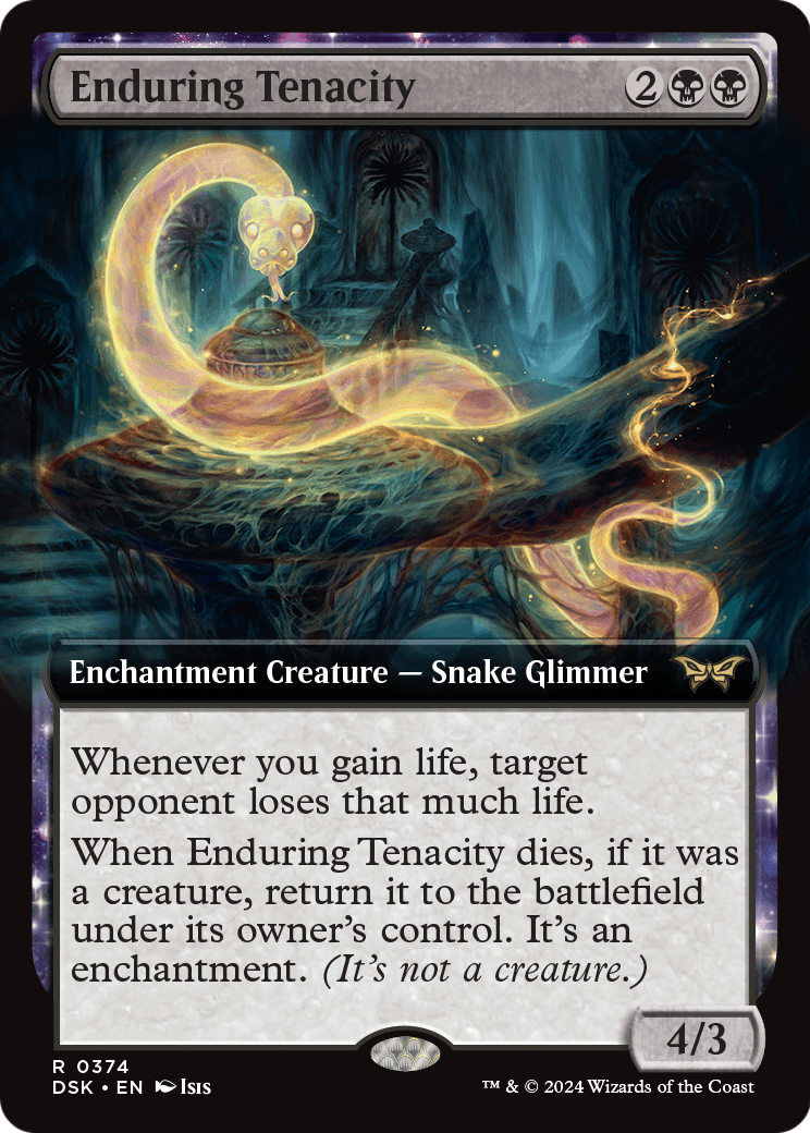 Enduring Tenacity (Extended Art) (DSK-374) - Duskmourn: House of Horror: (Extended Art, enchantment)