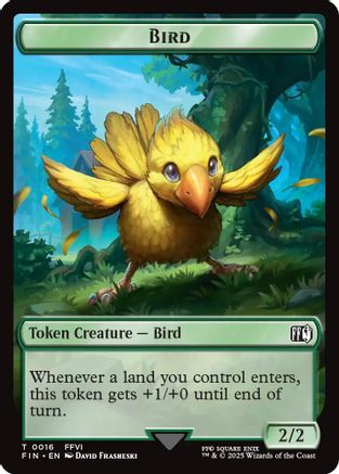 Bird (0016) // Wizard (0014) Double-Sided Token (FIN-16 // 14) - FINAL FANTASY Foil