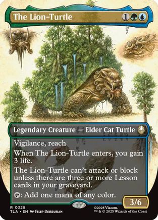 The Lion-Turtle (Borderless) (TLA-328) - Avatar: The Last Airbender
