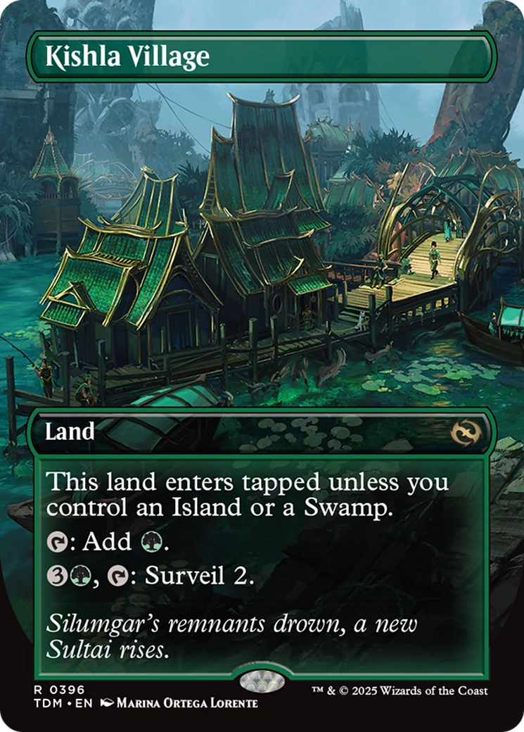 Kishla Village (Borderless) (TDM-396) - Tarkir: Dragonstorm Foil