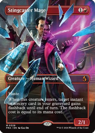 Stingcaster Mage (Borderless) (0329) (FRA-329) - Reality Fracture Foil