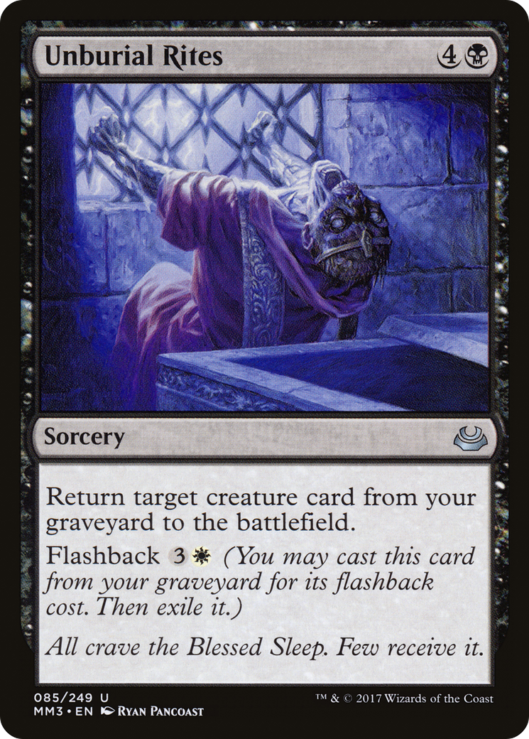 Unburial Rites (MM3-085) - Modern Masters 2017 Foil