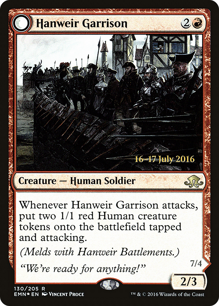 Hanweir Garrison (PRE-130) - Eldritch Moon Promos: (mooneldrazidfc) Foil
