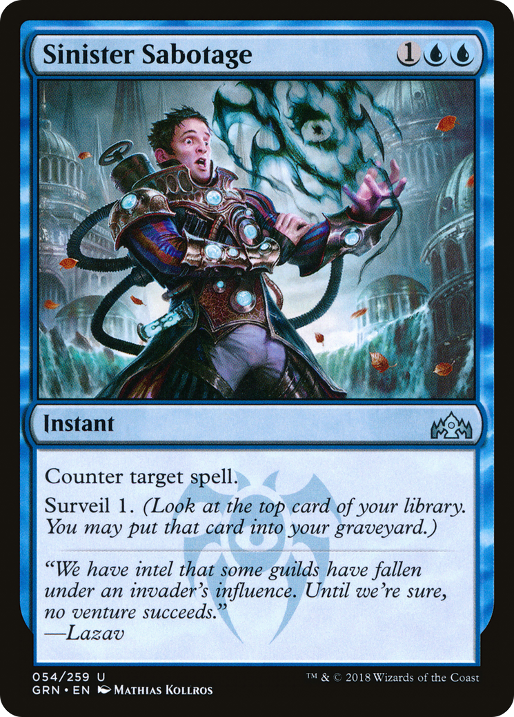 Sinister Sabotage (GRN-054) - Guilds of Ravnica Foil