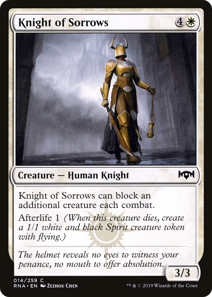 Knight of Sorrows (RNA-014) - Ravnica Allegiance Foil