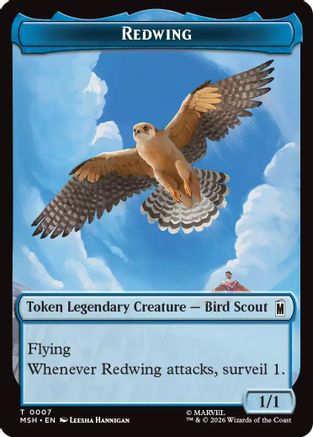 Redwing // Zabu Double-Sided Token (MSH-7 // 16) - Marvel Super Heroes