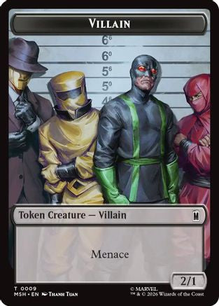 Villain // Soldier Double-Sided Token (MSH-9 // 3) - Marvel Super Heroes Foil
