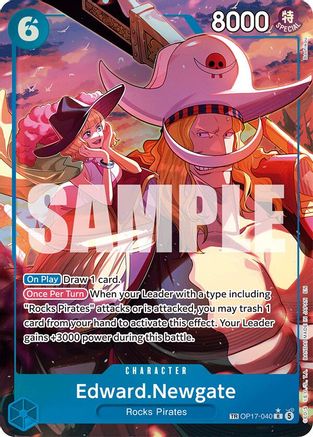 Edward.Newgate (040) (TR) (OP17-040) - The World's Strongest Warriors Foil