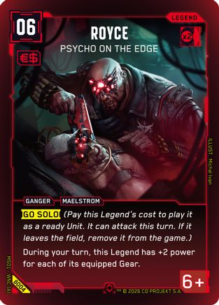 Royce - Psycho on the Edge (Rare) (B004) - Welcome to Night City Beta Foil