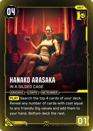 Hanako Arasaka - In a Gilded Cage (Rare) (B046) - Welcome to Night City Beta Foil