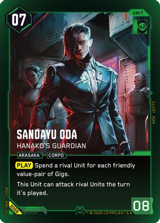 Sandayu Oda - Hanako's Guardian (Rare) (B088) - Welcome to Night City Beta Foil