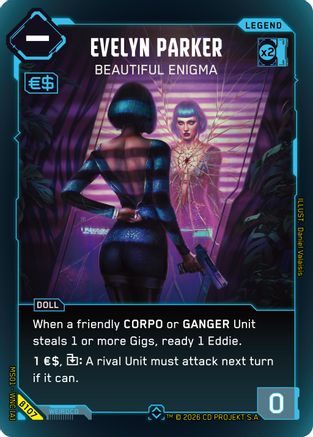 Evelyn Parker - Beautiful Enigma (Rare) (B107) - Welcome to Night City Beta Foil