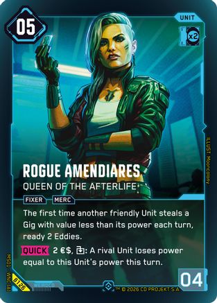 Rogue Amendiares - Queen of the Afterlife (Epic) (B126) - Welcome to Night City Beta Foil