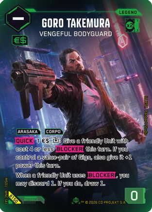 Goro Takemura - Vengeful Bodyguard (ILegend) (B150) - Welcome to Night City Beta Foil