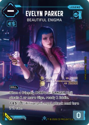 Evelyn Parker - Beautiful Enigma (ILegend) (B156) - Welcome to Night City Beta Foil