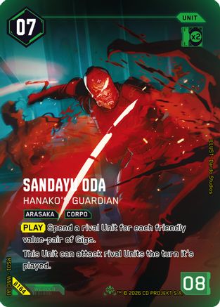 Sandayu Oda - Hanako's Guardian (IO) (B164) - Welcome to Night City Beta Foil