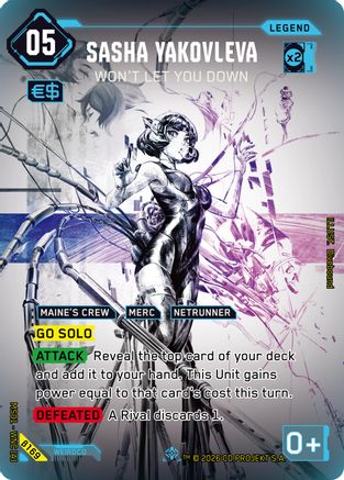 Sasha Yakovleva - Won't Let You Down (ISecret) (B169) - Welcome to Night City Beta Foil